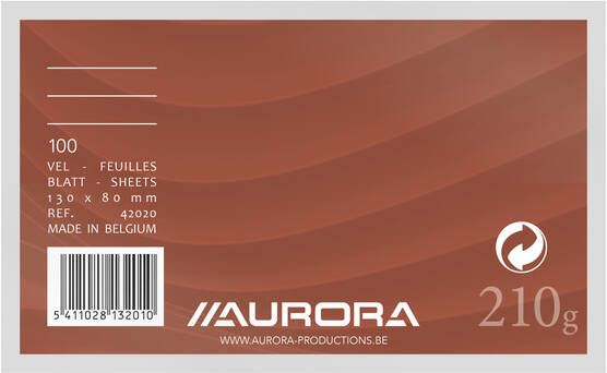 Aurora Systeemkaart 130x80mm lijn met rode koplijn 210gr wit
