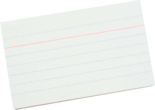 Qbasic Systeemkaart 90x55mm lijn rode koplijn 210gr wit