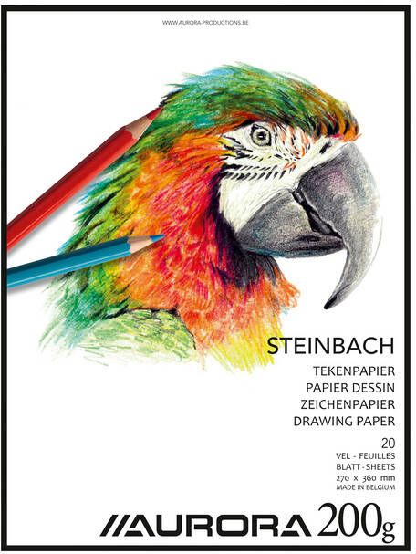 Aurora Tekenblok 27x36cm 20v 200gr Steinbach papier