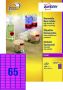 AVERY afneembare neon etiketten ft 38 1 x 21 2 mm (b x h) doos van 100 blad 6500 stuks neonroze - Thumbnail 2
