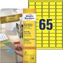 AVERY Gekleurde etiketten 38 1 x 21 2 mm geel Inkjetprinter Laserprinter Kopieerapparaat afneembaar L4793-20 - Thumbnail 2