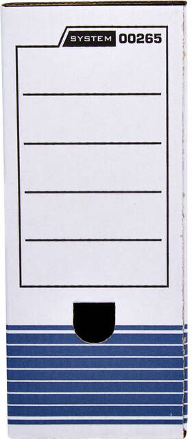 Bankers Box Archiefdoos System A4 100mm wit blauw