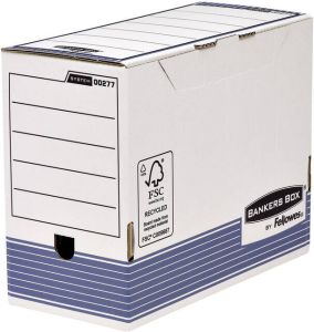 Bankers Box Archiefdoos System A4 150mm wit blauw