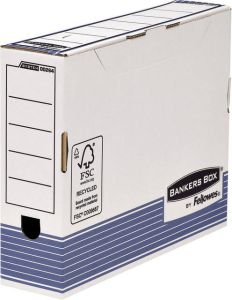 Bankers Box Archiefdoos System A4 80mm wit blauw
