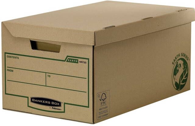 Bankers Box Opbergdoos Earth flip top bruin