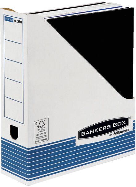 Bankers Box Tijdschriftcassette System A4 wit blauw