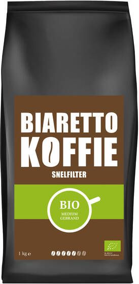 Biaretto Koffie snelfiltermaling regular biologisch 1000 gram