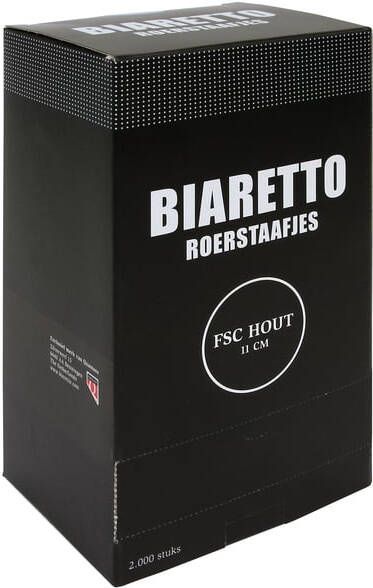 Biaretto Roerstaafjes hout 11cm 2000 stuks