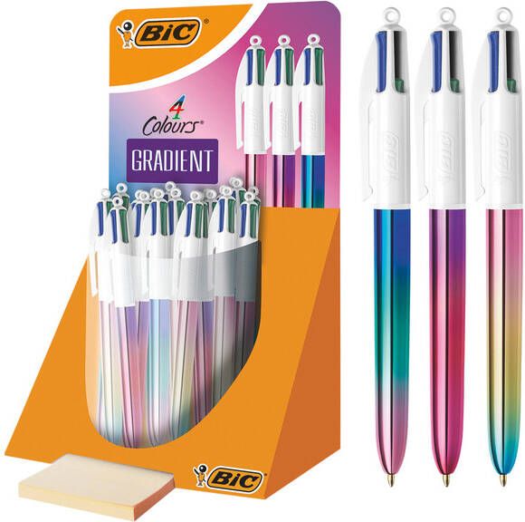 Bic Colours Gradient 4-kleurenbalpen medium klassieke inktkleuren