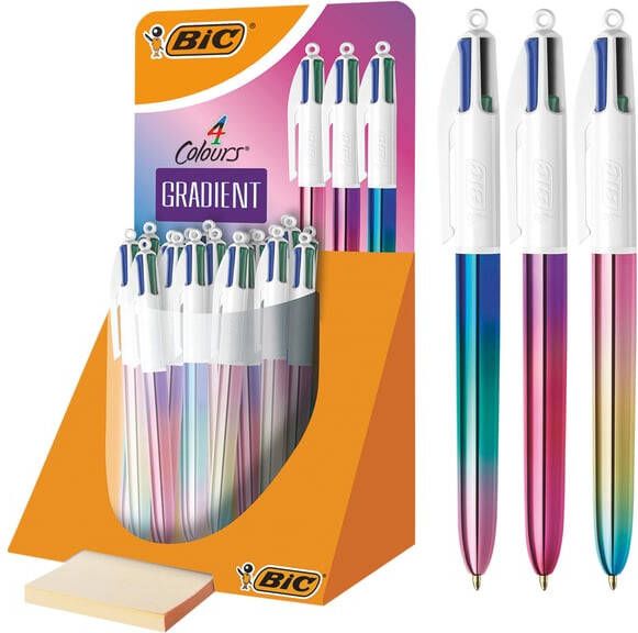 Bic Colours Gradient 4-kleurenbalpen medium klassieke inktkleuren