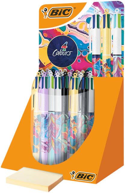 Bic Balpen 4kleuren medium Hydro ass