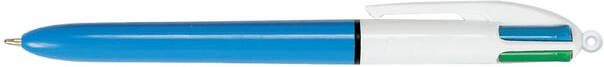 Bic Balpen 4kleuren medium lichtblauw