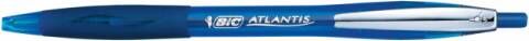 Bic Balpen Atlantis soft metalen clip 1.0mm blauw