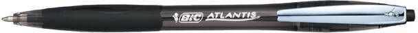 Bic Balpen Atlantis soft metalen clip 1.0mm zwart