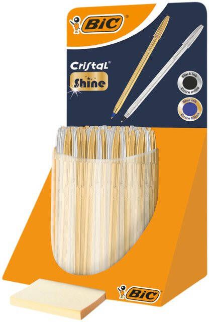 Bic Balpen Cristal Gold&Silver assorti