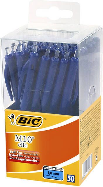 Bic Balpen M10 Tubo 50 blauw medium