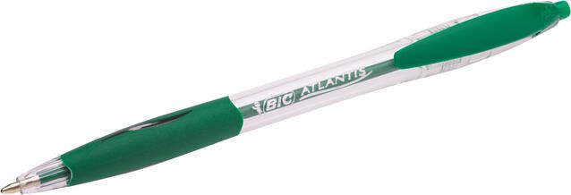 Bic Balpen Atlantis classic grip clic medium groen