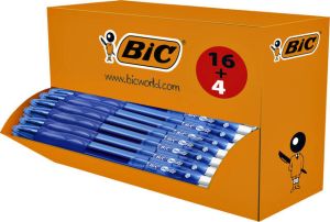 Bic Gelschrijver Gelocity 0 3mm blauw doos Ã  16 stuks + 4 gratis