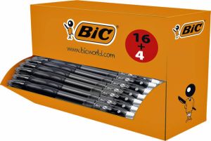 Bic Gelschrijver Gelocity 0 3mm zwart doos Ã  16 stuks + 4 gratis