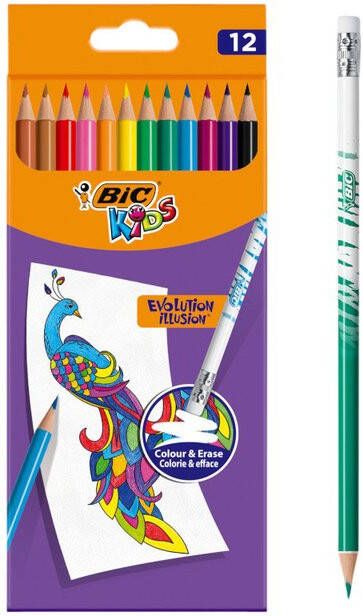Bic Kids kleurpotlood Illusion Evolution etui van 12 stuks
