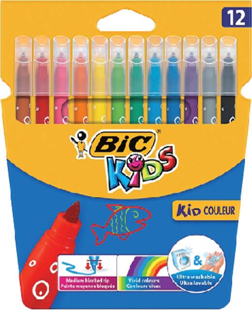 Bickids Kleurstift Bic Kids Ecolutions Visacolor XL ass medium etuiÃƒÆ 12st