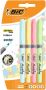 Bic markeerstift Highlighter Grip Pastel blister van 4 stuks in geassorteerde kleuren - Thumbnail 2