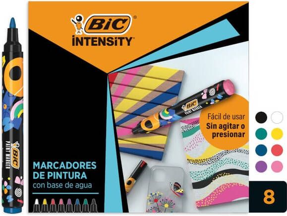Bic Intensity paintmarker levendige kleuren set van 8 stuks