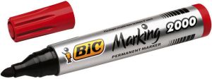 Bic permanent marker 2000-2300 rood schrijfbreedte 1 7 mm ronde punt