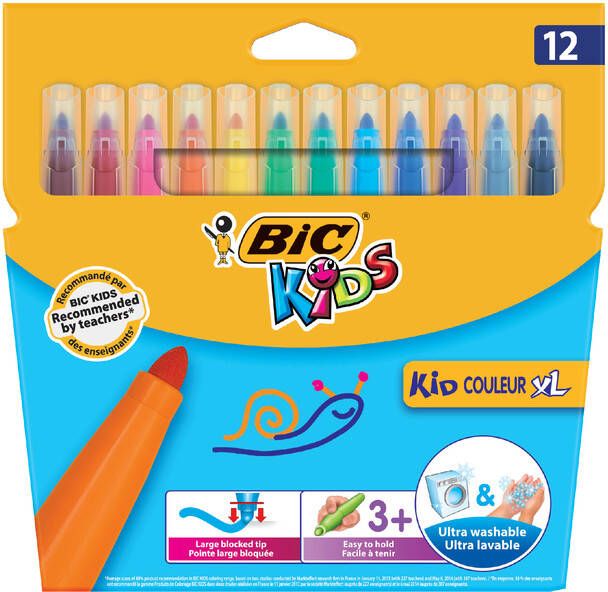 Bickids Viltstift Bic 219 kid couleur 1131 assorti breed etuiÃƒÆ 12st