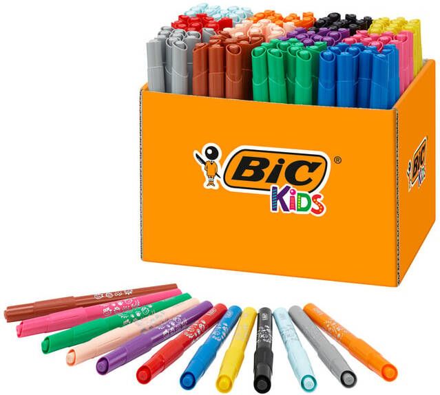 Bickids Kleurstiften visacolor ecolutions XL assorti schoolbox Ã  144 stuks