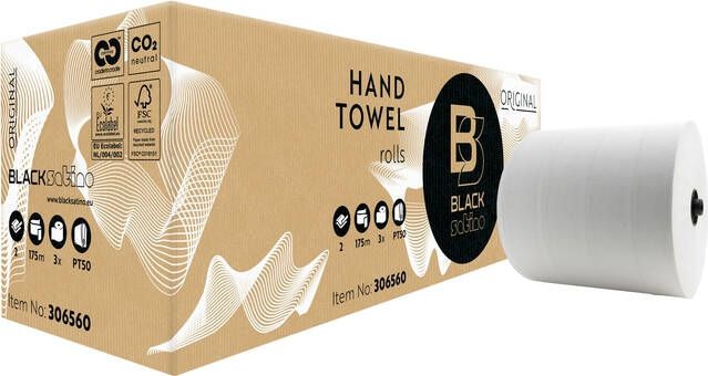 BlackSatino Handdoekrol Original PT50 2-laags 175m wit 306560