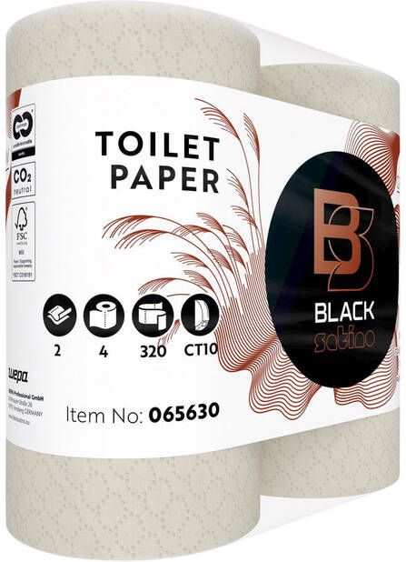 BlackSatino Toiletpapier GreenGrow CT10 2-laags 320vel naturel 065630