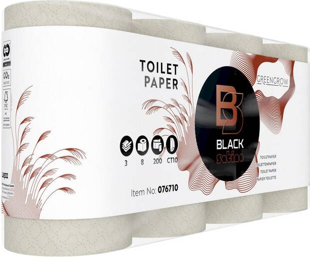 BlackSatino Toiletpapier GreenGrow CT10 3-laags 200vel naturel 076710
