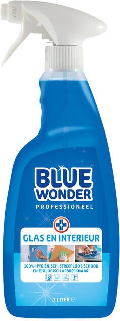 Blue Wonder Glasreiniger Prof glas en interieur spray 1liter