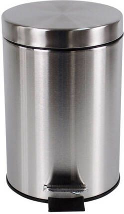 BRASQ Afvalbak pedaalemmer 3 liter rvs