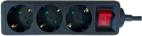 BRASQ Stekkerdoos 3 voudig 1.4 meter zwart