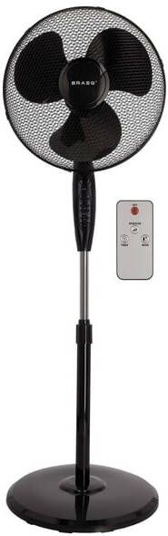Office Statiefventilator BRASQ met remote Ã 40cm zwart