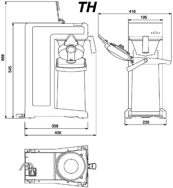Bravilor Koffiezetapparaat TH zonder Airpot - Foto 3