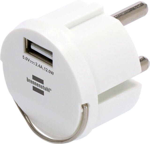 Brennenstuhl Stopcontactadapter USB A 2.4A wit