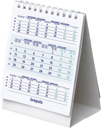 Brepols 3-Maandsbureaukalender 2024 10.5x13cm