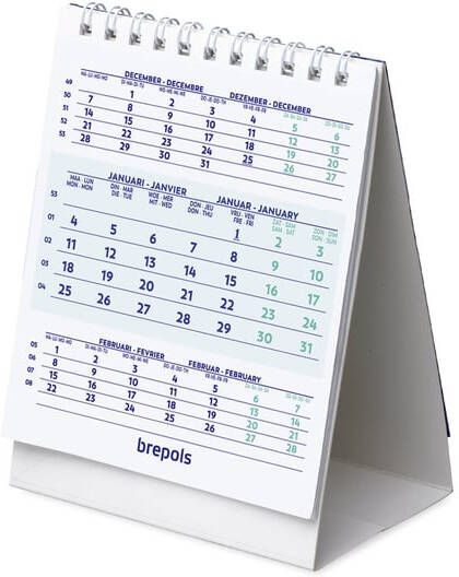 Brepols 3-Maandsbureaukalender 2026 10.5x13cm