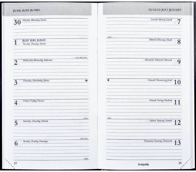 Brepols Agenda 2023 Breplan Seta 7dag 1pagina assorti zw brd bl - Foto 4