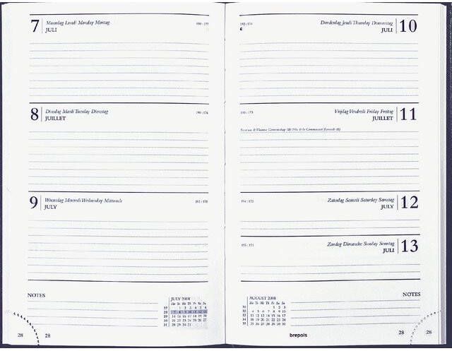 Brepols Agenda 2026 Saturnus Lima 7dagen 2pagina's blauw - Foto 3