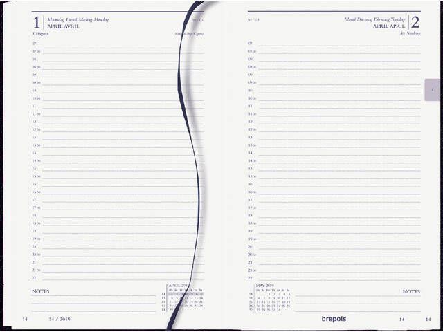 Brepols Agenda 2023 Saturnus Luxe 1dag 1pagina zwart - Foto 3
