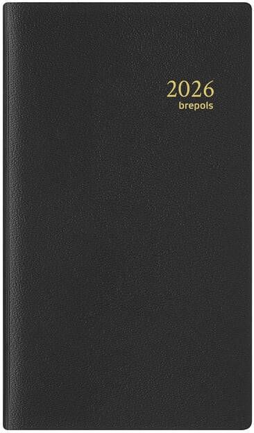 Brepols Agenda 2026 Interplan Genova 7dagen 2pagina's spiraal zwart