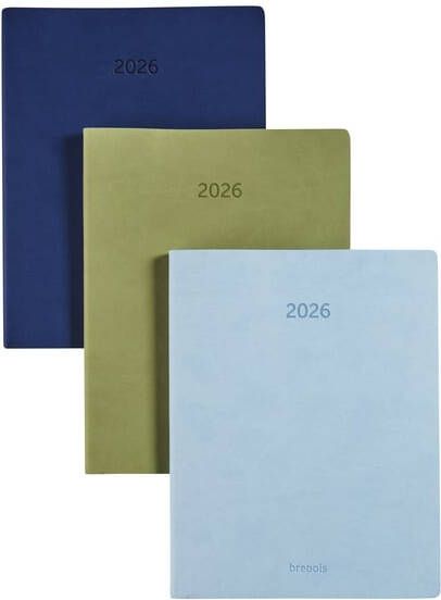 Brepols Agenda 2025 Timing Colora 7dagen 2pagina's groen lichtblauw donkerblauw