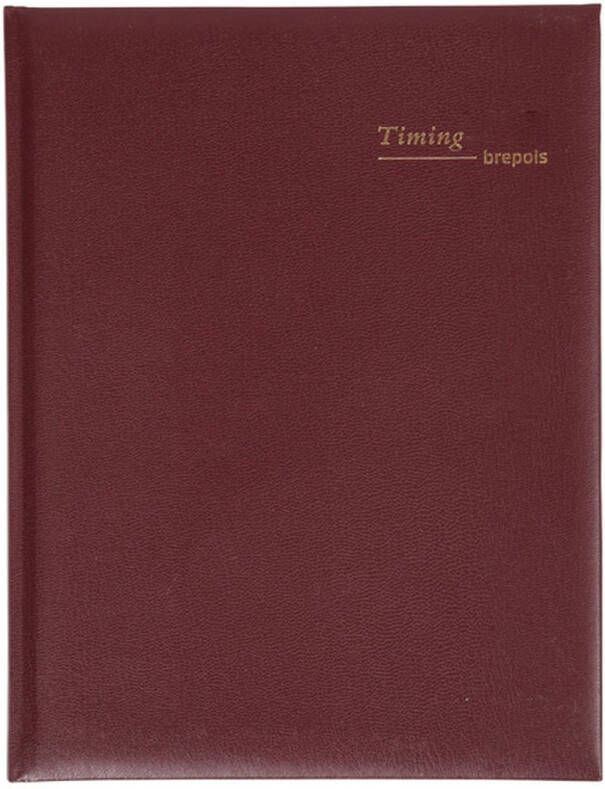 Brepols Agenda 2026 Timing Lima 7dagen 2pagina's viertalig bordeaux - Foto 3