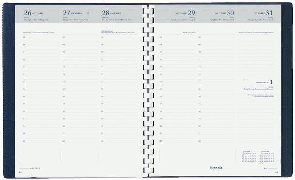 Brepols Agendavulling 2023 Timing 7dag 2pagina's spiraal wit