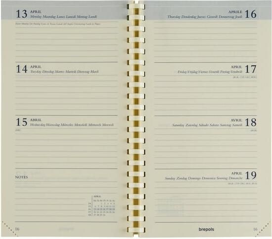 Brepols Agendavulling 2026 Interplan 7dagen 2pagina's 6-talig - Foto 2