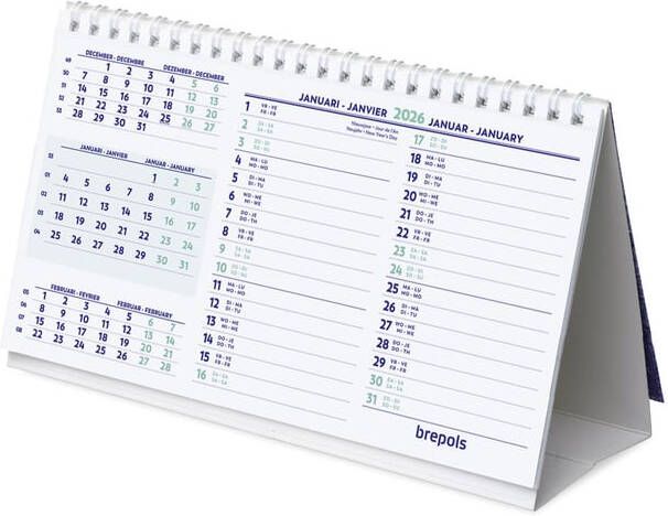 Brepols Bureaumaandkalender 2026 210x125mm